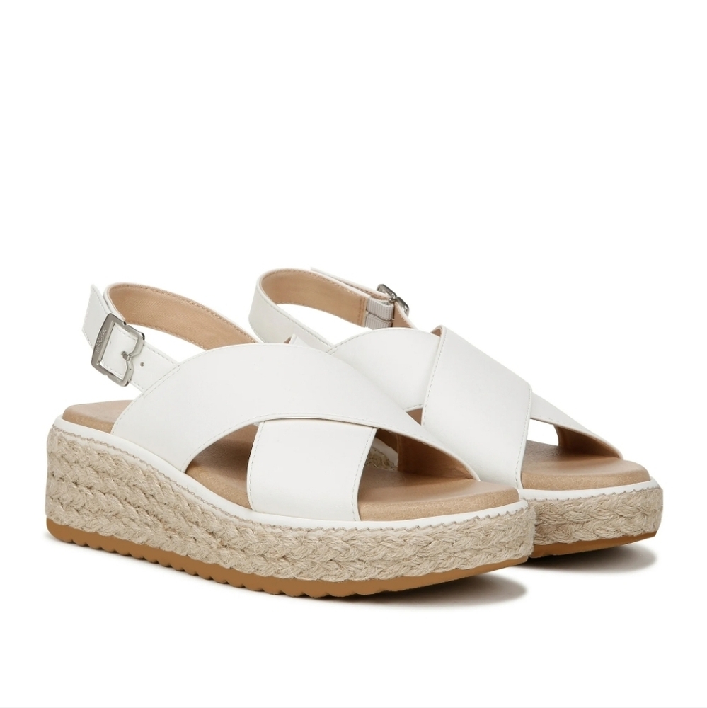 Dr. Scholl's Womens Ember Espadrille Sandal White Sz 8.5 SH281